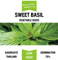 Pete Seeds - Sweet Basil - Vegetable Seeds - 2000 Seeds
