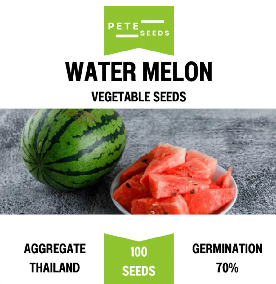 Pete Seeds - Water Melon - Vegetable Seeds - 100 Seeds